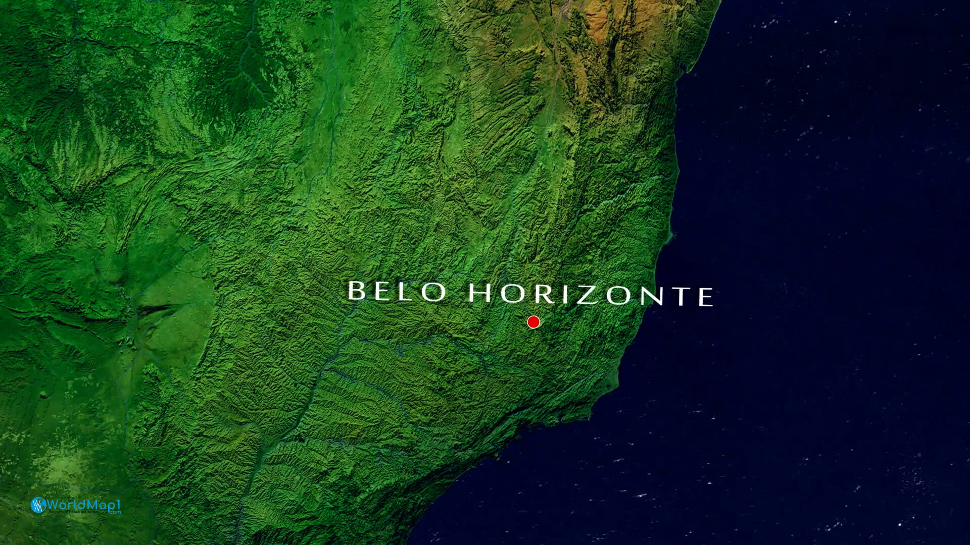 Belo Horizonte Satellite Image Brazil